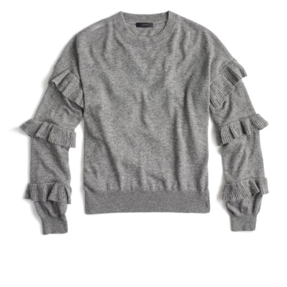 J.Crew Ruffle Sleeve Sweater NWOT